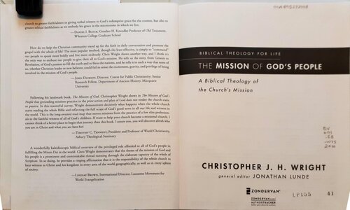The Mission Of Gods People A Biblical Theology Of The Churchs Mission Christopher J H Wright