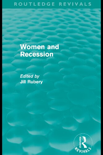 Women And Recession Jill Rubery Editor
