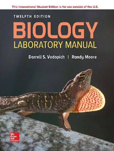 Biology Laboratory Manual 12th Edition 12th Edition Darrell Vodopich Author