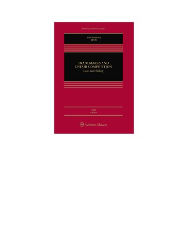 Trademarks And Unfair Competition Law And Policy 5th Edition Dinwoodie