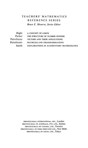 Vectors And Their Applications Anthony J Pettofrezzo