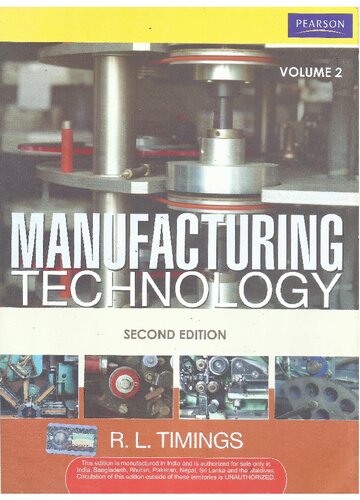 Manufacturing Technology 3rd Edition R L Timings