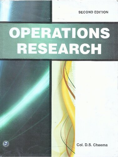 Operations Research 2nd Edition Col Ds Cheema