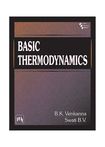 Basic Thermodynamics 1st Edition Bk Venkanna And Swat B V