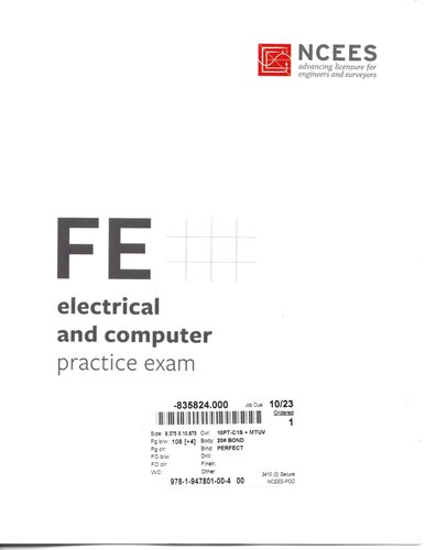 Fe Electrical Computer Practice Exam Effective With Exams Beginning July 2020 Ncees