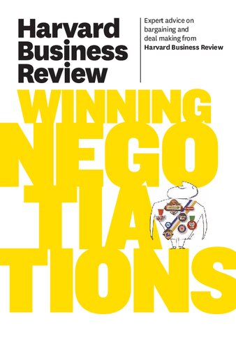 Winning Negotiations 1st Edition Harvard Business Review