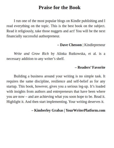 Write And Grow Rich Secrets Of Successful Authors And Publishers Exclusive Tips From Publishing Experts Alinka Rutkowska
