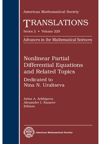 Nonlinear Partial Differential Equations And Related Topics Dedicated To Nina N Uraltseva Arina Arkhipova Editor