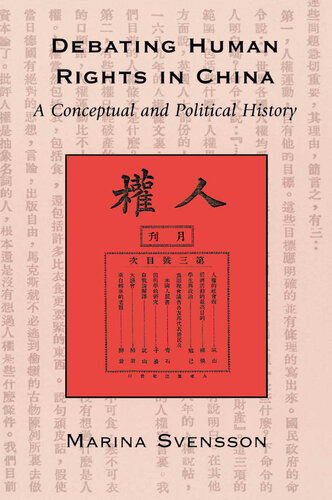 Debating Human Rights In China Svensson Marina