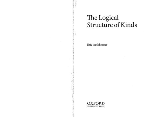 The Logical Structure Of Kinds Eric Funkhouser