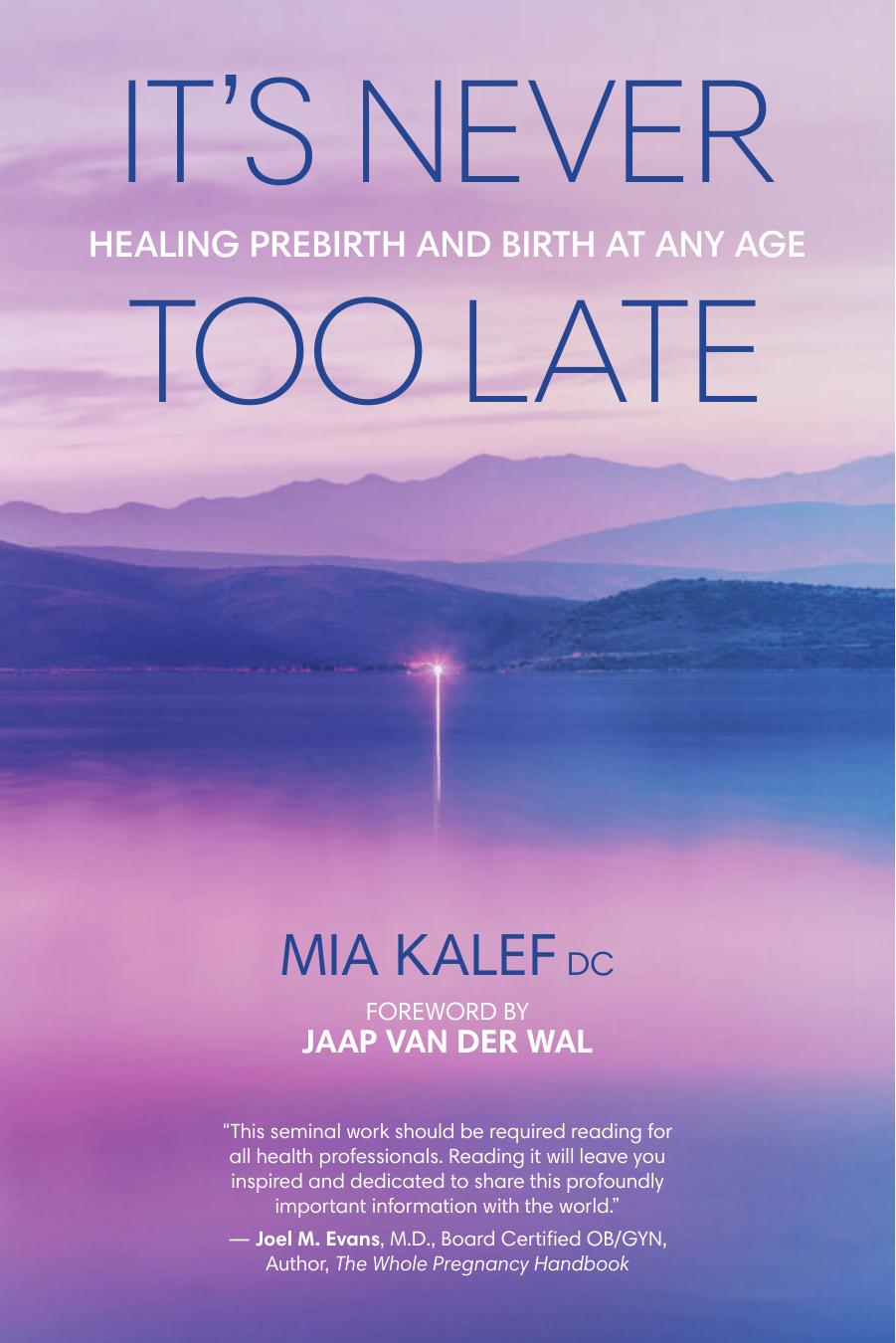 Its Never Too Late Healing Prebirth And Birth At Any Age 1st Edition Mia Kalef