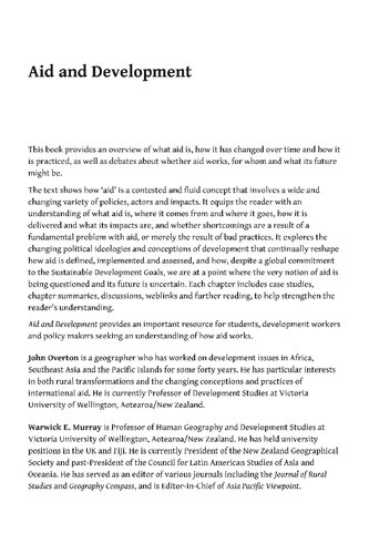 Aid And Development Illustrated John Overton Warwick E Murray