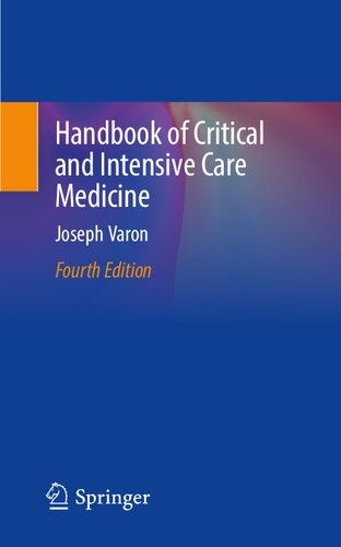 Handbook Of Critical And Intensive Care Medicine 4th Edition Joseph Varon