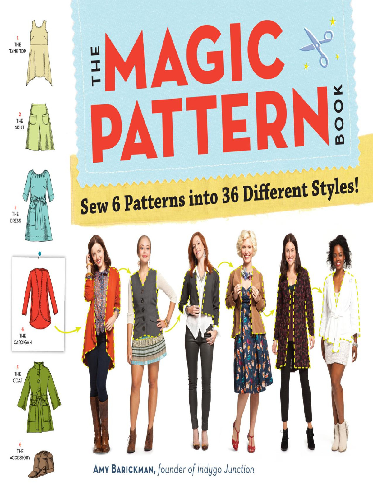 The Magic Pattern Book Sew 6 Patterns Into 36 Different Styles Amy Barickman