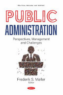 Public Administration Perspectives Management And Challenges Frederik S Moller