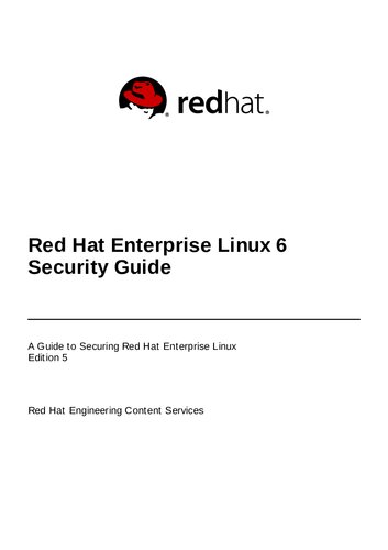Red Hat Enterprise Linux 6 Security Guide Red Hat Inc