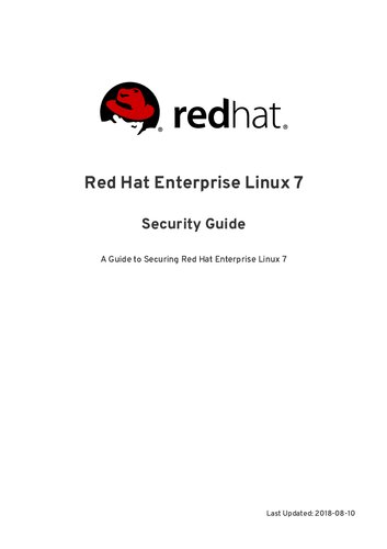 Red Hat Enterprise Linux 7 Security Guide Red Hat Inc