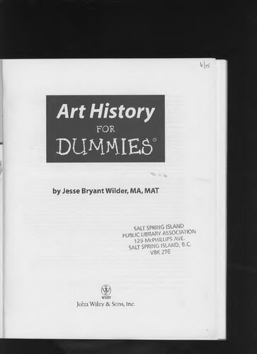 Art History For Dummies Jesse Bryant Wilder