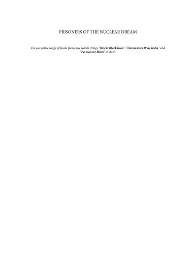 Prisoners Of The Nuclear Dream M V Ramana C Rammanohar Reddy