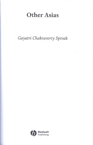 Other Asias Gayatri Chakravorty Spivak