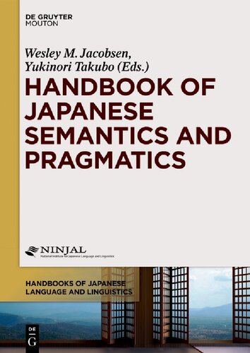Handbook Of Japanese Semantics And Pragmatics Wesley M Jacobsen Editor