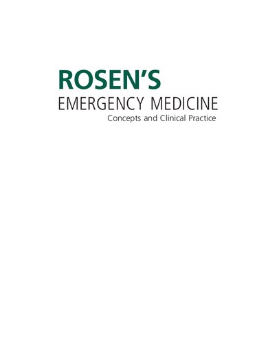 Rosens Emergency Medicine Concepts And Clinical Practice 9th Edition Ron M Walls