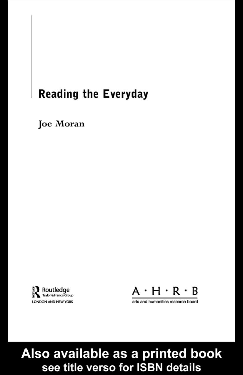 Reading The Everyday Moran Joe
