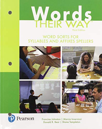 Words Their Way Word Sorts For Syllables And Affixes Spellers Francine Johnston Marcia Invernizzi Donald R Bear Shane Templeton Johnston