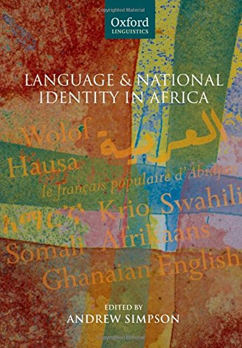 Language And National Identity In Africa Andrew Simpson Simpson