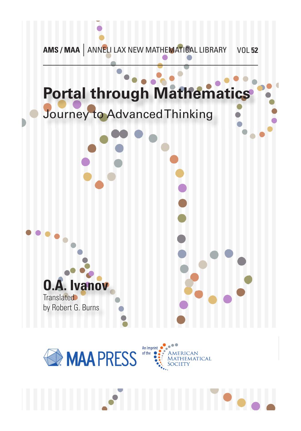 Portal Through Mathematics Journey To Advanced Thinking O A Ivanov Ivanov