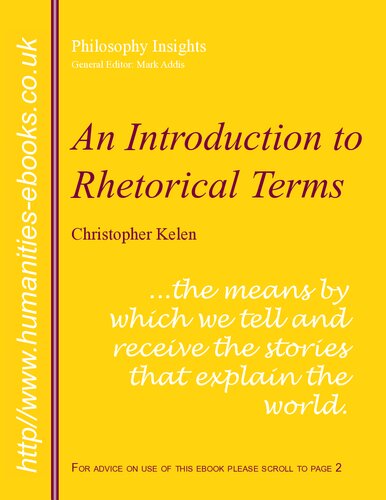 An Introduction To Rhetorical Terms By Christopher Kelen Christopher Kelen