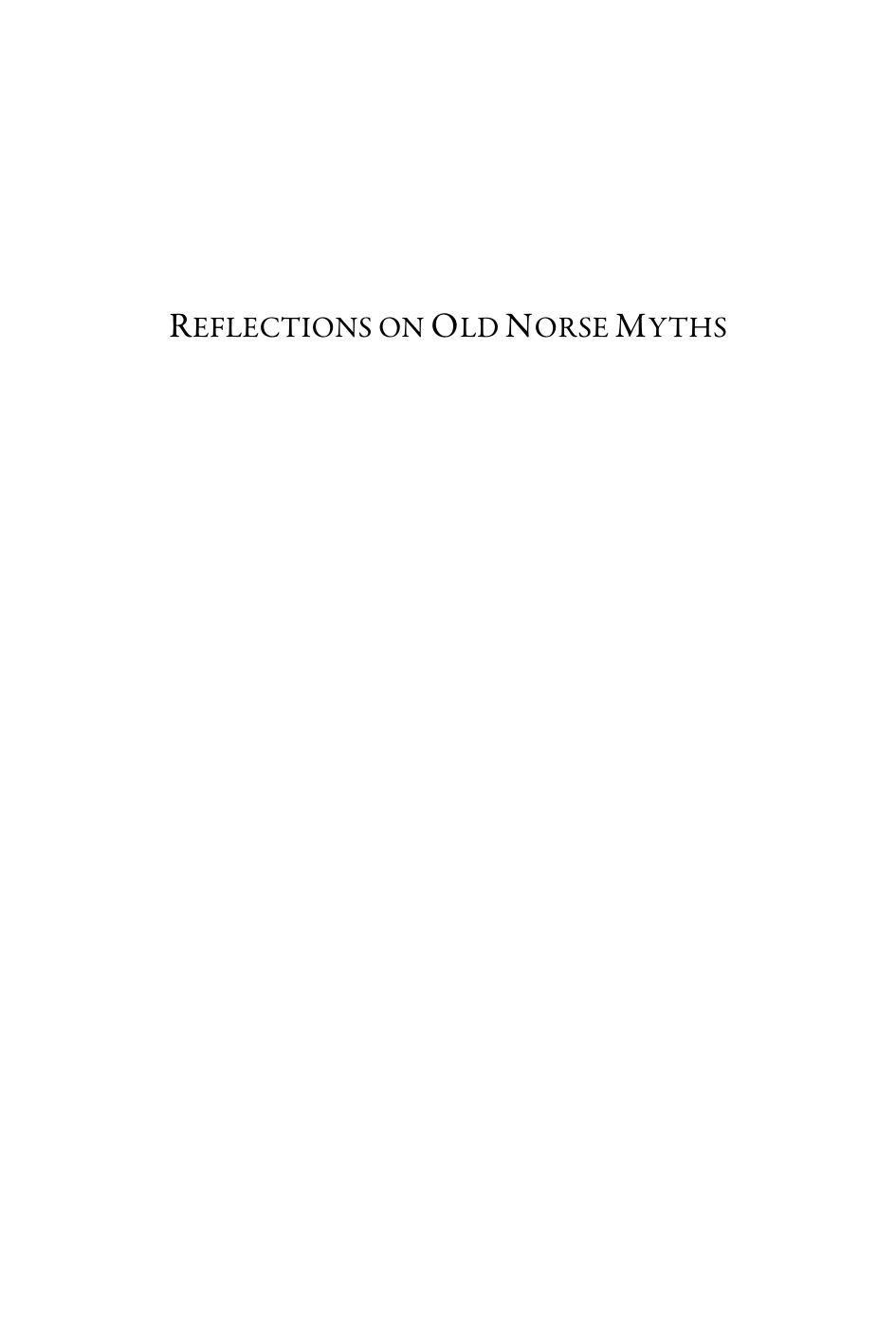 Reflections On Old Norse Myths Pernille Hermann Jens Peter Schjdt Rasmus Tranum Kristensen Hermann