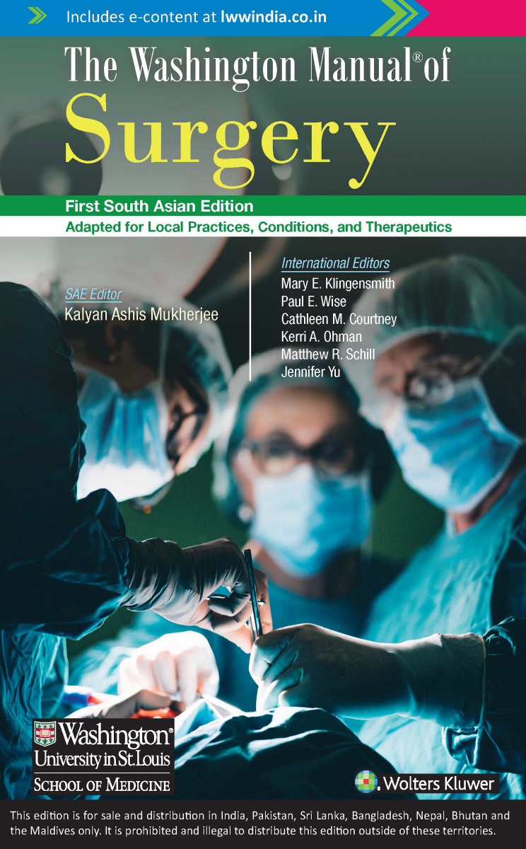 The Washington Manual Of Surgery 1 Sae Kalyan Ashis Mukherjee