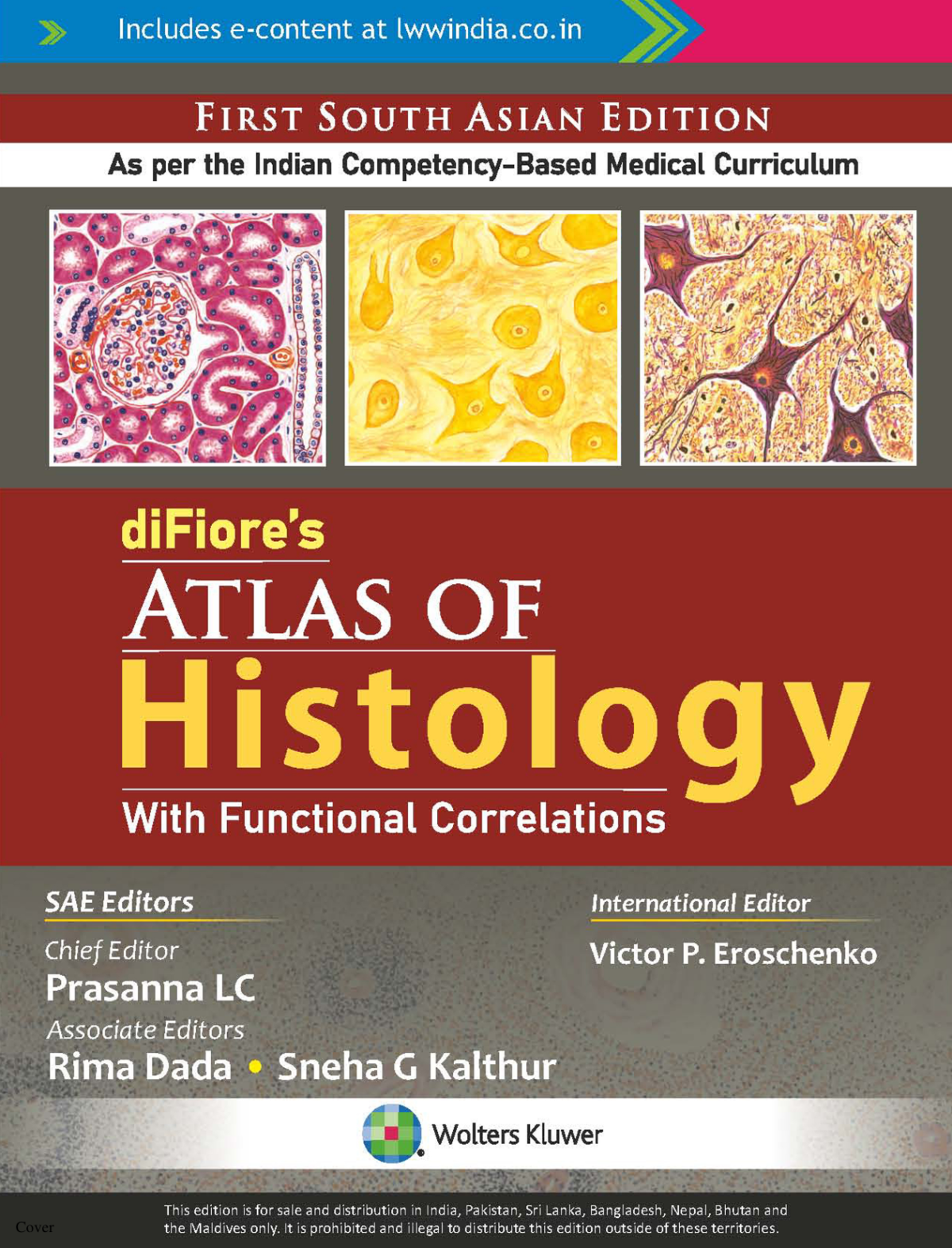 Difiores Atlas Of Histology With Functional Correlations Sae Prasanna