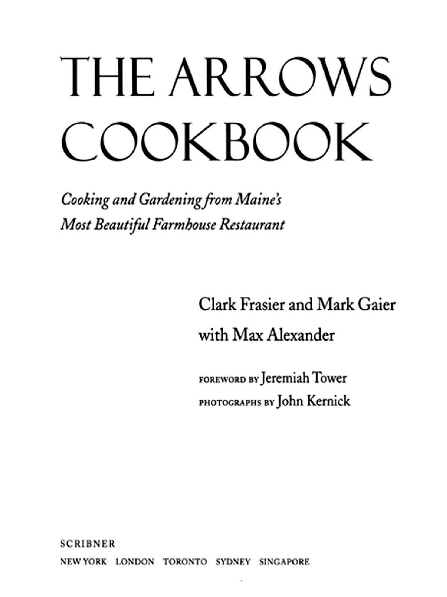 The Arrows Cookbook Clark Frasier Mark Gaier