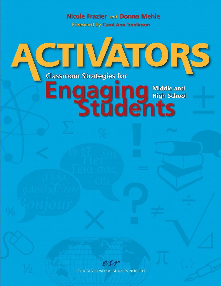 Activators Classroom Strategies For Engaging Middle And High School Students Mehle