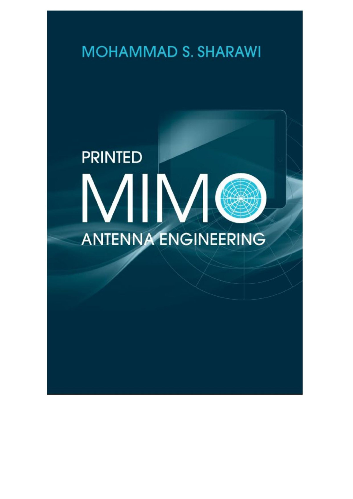 Printed Mimo Antenna Engineering Artech House Antennas And Propagation Sharawi