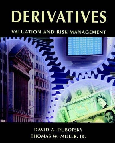 Derivatives Valuation And Risk Management 1st Edition David A Dubofsky