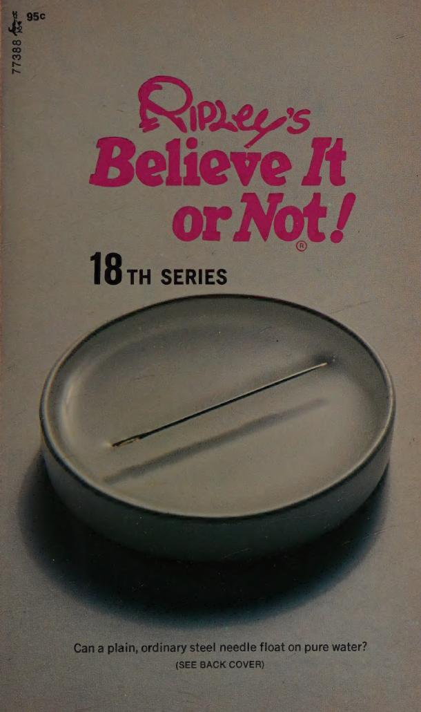 Believe It Or Not 18th Series Robert Ripley