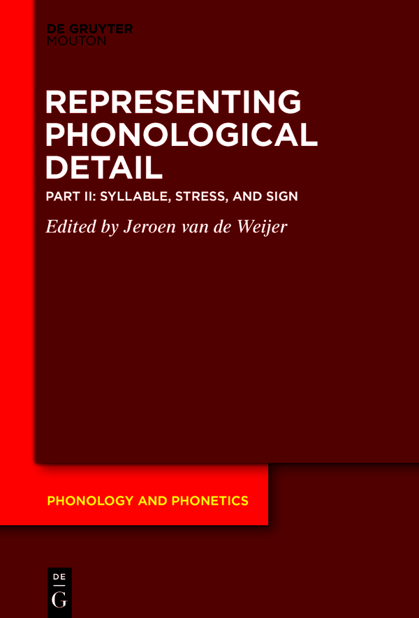 Syllable Stress And Sign Jeroen Van De Weijer