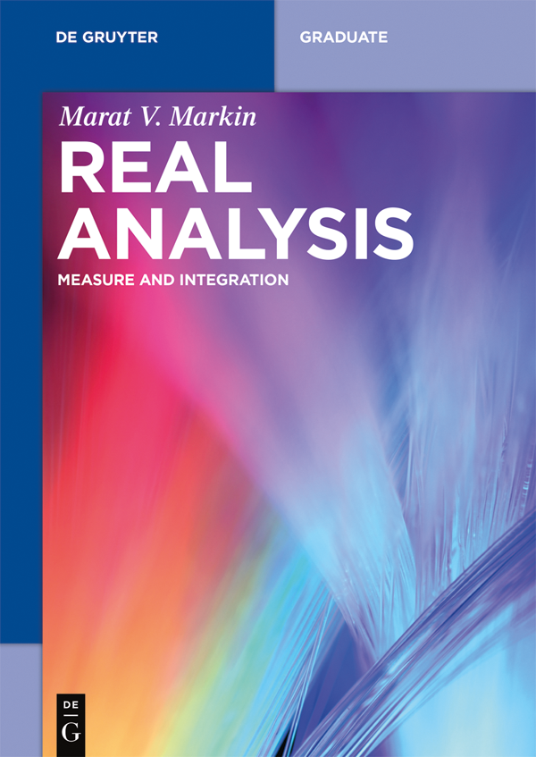Real Analysis Marat V Markin