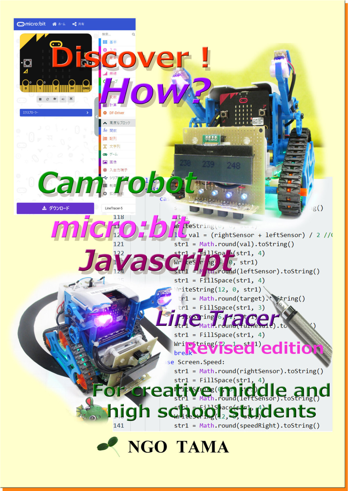 Cam Robot Microbit Javascript Line Tracer Second Edition Discover How Book 24 Ngo Tama
