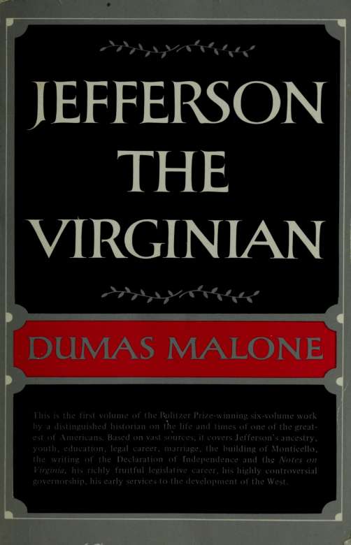 Jefferson The Virginian Dumas Malone