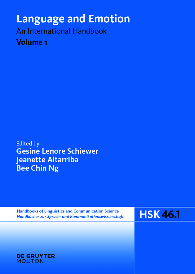 Language And Emotion Gesine Lenore Schiewer Jeanette Altarriba