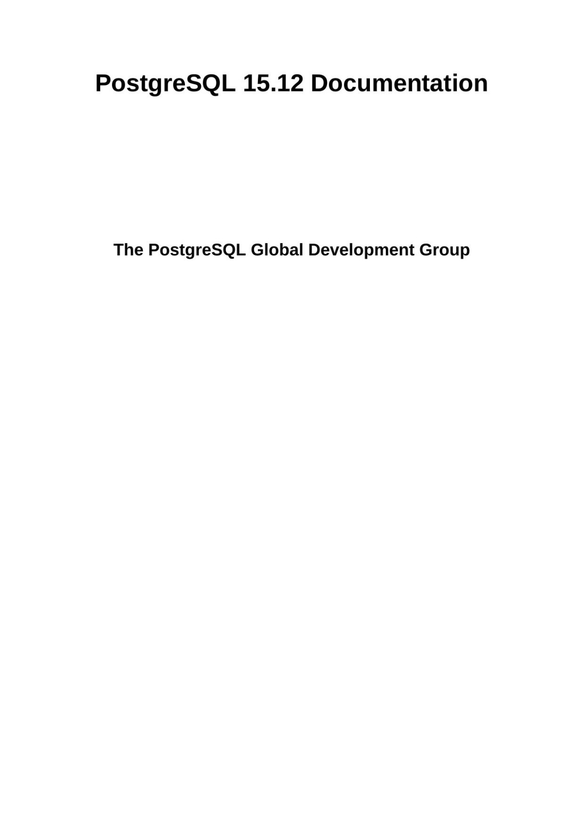 Postgresql 1512 Documentation 1512 A4 The Postgresql Global Development Group