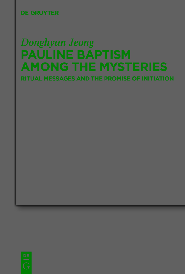 Pauline Baptism Among The Mysteries Donghyun Jeong