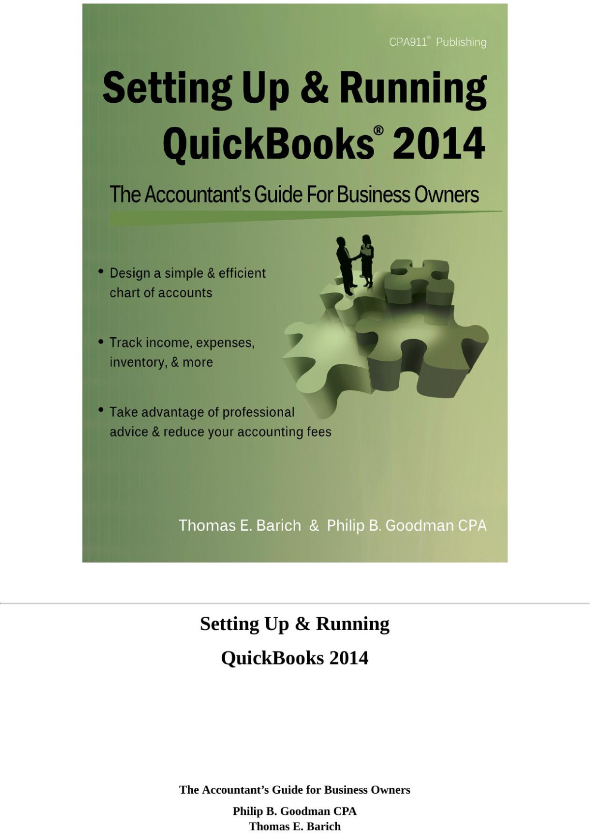 Setting Up Running Quickbooks 2014 Thomas E Barich