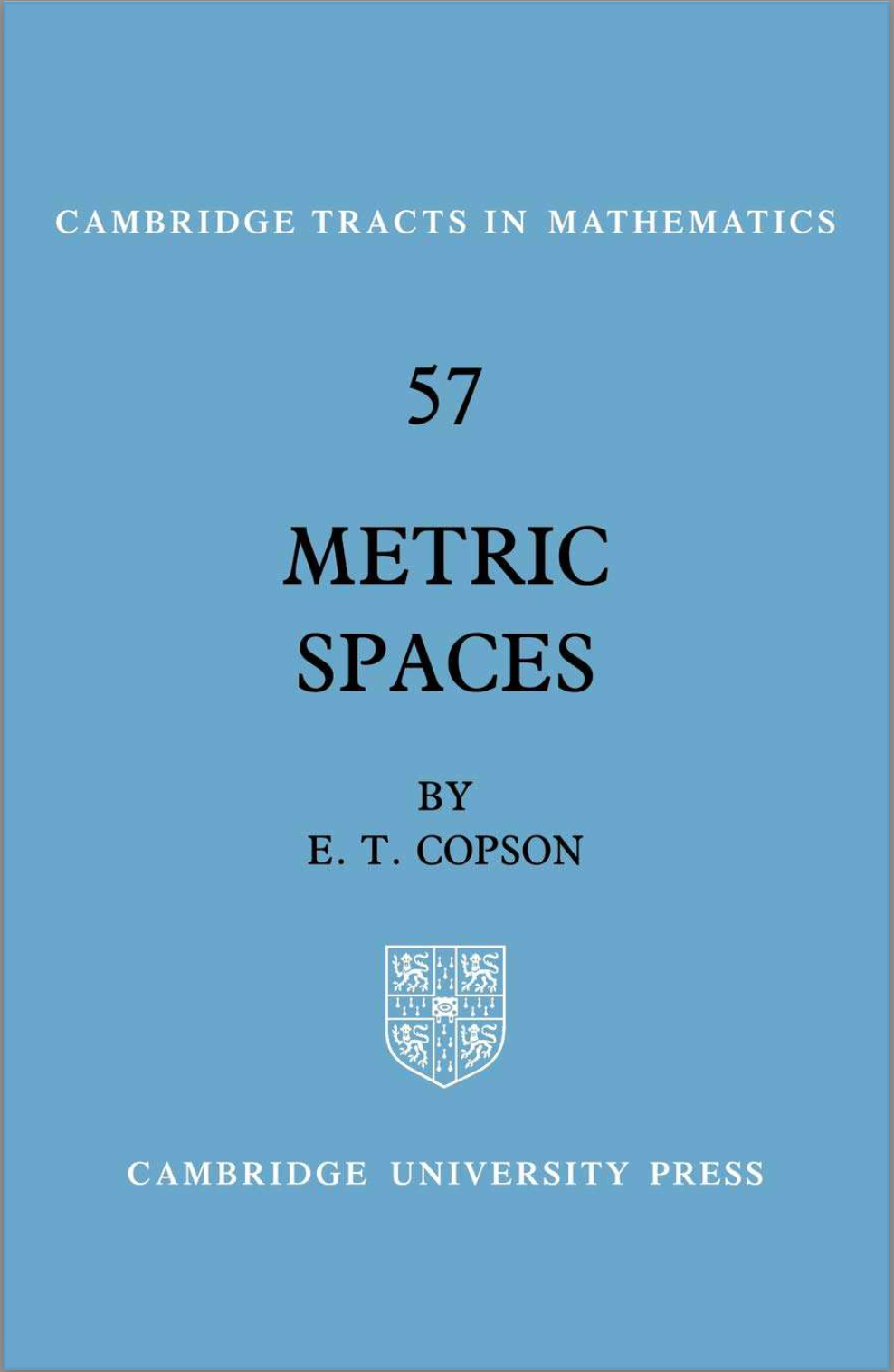 Metric Spaces Edward Thomas Copson
