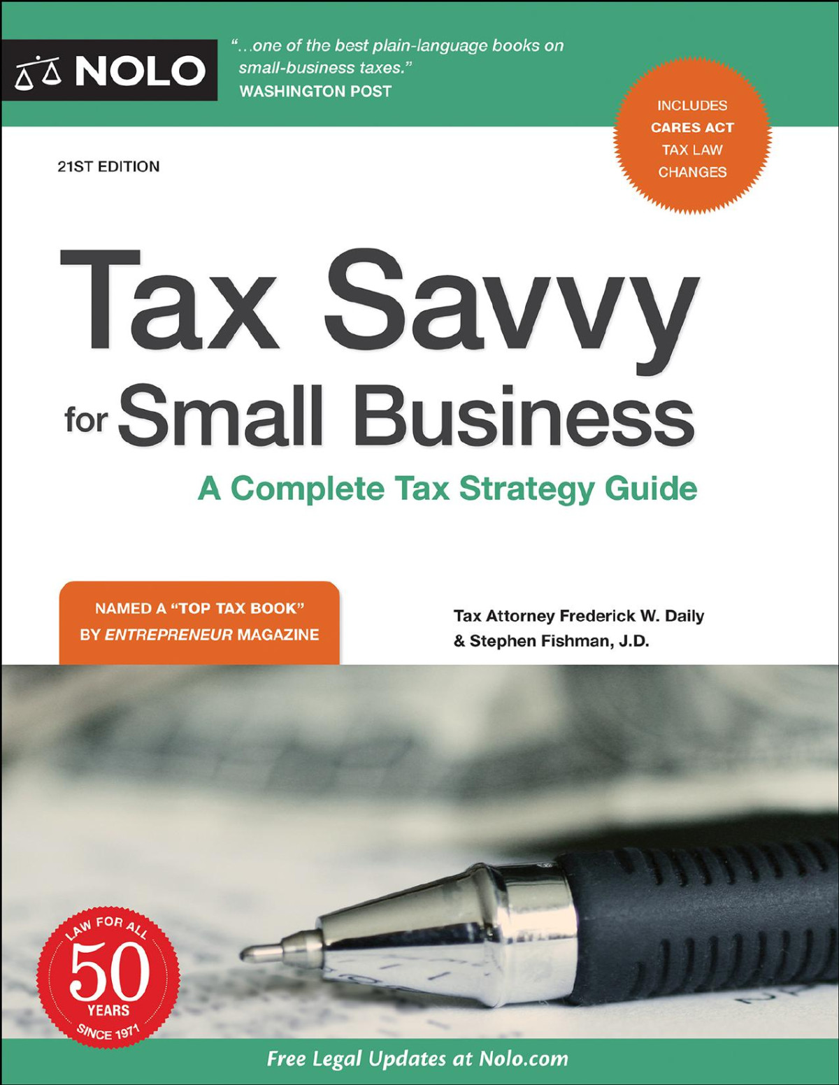 Tax Savvy For Small Business Attorney Frederick W Daily Stephen Fishman