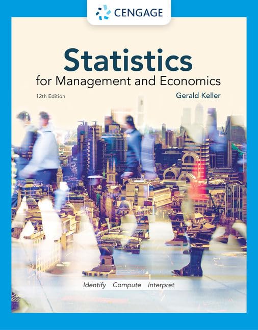 Statistics For Management And Economics 12th Edition 12th Edition Gerald Keller